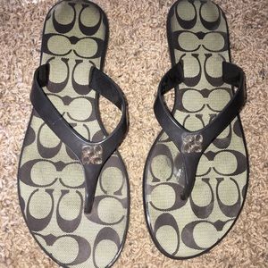 Coach Sandals Flip Flips - Wedge